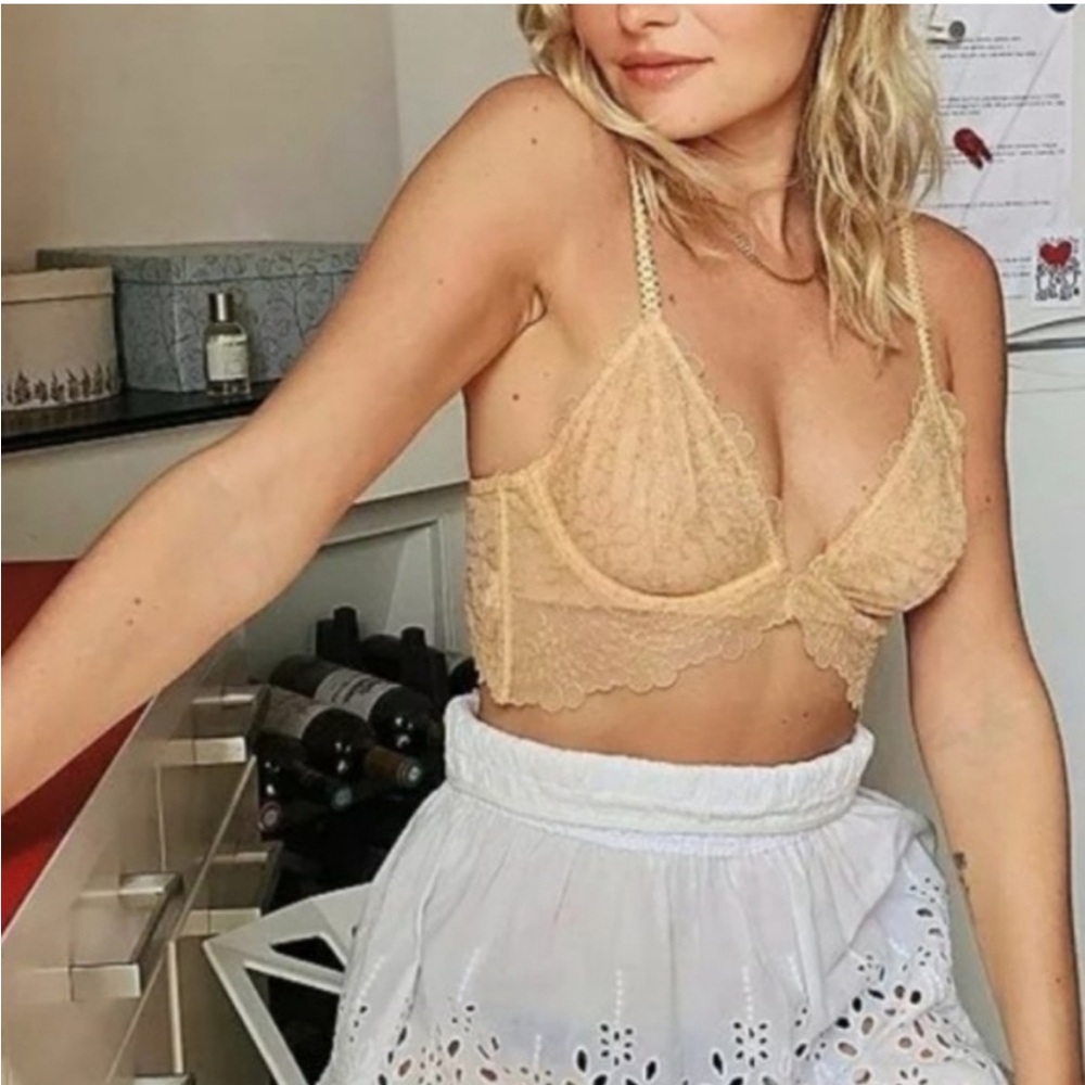 Free People Lucia Underwire Bra Wheat Sunset
